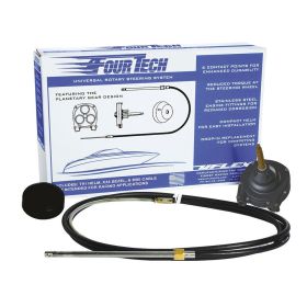 Uflex Fourtech 17' Black Mach Rotary Steering System with Helm, Bezel &amp; Cable