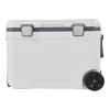 Portable Cooler, 45 QT Wheeled Cooler with Ice Retention, Heavy-Duty Handles and Cup Holder, Lightweight Rigid Material Insulated Portable Cooler