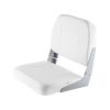 Boat Seat, Low Backrest, Folding Fishing Boat Seat with Thickened Sponge Cushion & Waterproof PVC Leather, Aluminum Alloy Hinges