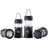 LED Camping Lanterns, 4 Pack Rechargeable Camping Flashlights, Solar & USB Charging, Portable Collapsible, Bulit to Last Lights, As Power Bank