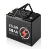 VEVOR 24V 50Ah LiFePO4 Lithium Battery, Bluetooth, Deep Cycle Lithium Rechargeable Battery, Built-in 30A BMS, Low Temp Protection, 4000+ Cycles