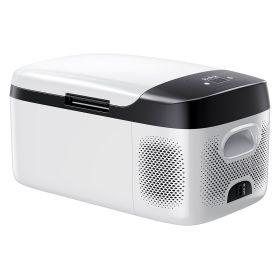 Car Refrigerator, DC 12/24V AC100-240V Compressor Electric Cooler, -4°F to 68°F Car Fridge with APP Control, 16 QT Cars Freezer for RVs, Campsites