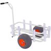 Beach Fishing Cart, 300 lbs Load Capacity, Fish and Marine Cart with Two 13" Big Wheels PU Balloon Tires for Sand