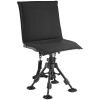 VEVOR Hunting Chair, 360° Silent Swivel, Foldable Portable Blind Chair, Heavy-Duty Steel Frame Ground Stool Seat,with Seat Cover, Anti-Sink Feet