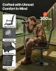VEVOR Hunting Chair, 360° Silent Swivel, Lightweight Blind Chair, Heavy-Duty Steel Frame Ground Stool Seat, with Padded Armrests, Height Adjustable