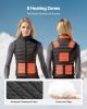 Heated Vest, Women Electric Heating Vest with 16000 mAh Battery Pack, 8 Heating Zones Lightweight Rechargeable Winter-Vest with 3 Levels