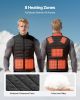 Heated Vest, Men Electric Heating Vest with 16000 mAh Battery Pack, 8 Heating Zones Lightweight Rechargeable Winter-Vest with 3 Levels