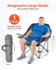 Oversized Camping Chairs, 450 lbs Heavy Duty Support, Portable Padded Folding Camp Chairs with Dual Cup Holders & Wine Glass Holders