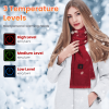 Heated Neck Wrap Warm Heated Scarf, USB Powered with 3 Temperature Modes ,Soft Skin-Friendly Washable Scarf for Winter Camping/Fishing