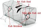 Foldable Fishing Net Trap and Fish Minnow Trap