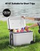 Portable Cooler, 45 QT Wheeled Cooler with Ice Retention, Heavy-Duty Handles and Cup Holder, Lightweight Rigid Material Insulated Portable Cooler