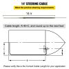 Boat Steering System, Outboard Steering Kit with Boat Steering Control Cable 14' Steering Cable Marine Steering System 3/4" Shaft