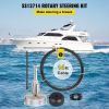 Boat Steering System, Outboard Steering Kit with Boat Steering Control Cable 14' Steering Cable Marine Steering System 3/4" Shaft