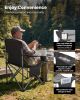 Oversized Camping Chairs, 450 lbs Heavy Duty Support, Portable Folding Camp Chairs with Padded Backrest & Armrests, Cup Holder & Side Pocket