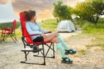 Camping Directors Chair, Heavy Duty,Oversized Portable Folding Chair with Side Table, Pocket for Beach, Fishing,Trip,Picnic,Lawn Red