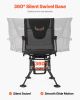 VEVOR Hunting Chair, 360° Silent Swivel, Foldable Portable Blind Chair, Heavy-Duty Steel Frame Ground Stool Seat, with Armrests