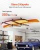 Kayak Storage Rack for 2 Kayaks, Holds Up to 250 lbs, Heavy Duty Adjustable Ceiling Rack for Garage Ceiling Mount