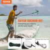 Kayak Anchor Kit, 3.5 lb Paddle Board Anchor Kit with 26.2 ft/8 m Rope and Buoy, Folding Small Boat Anchor with Storage Bag and Snap Hook
