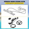 Hydraulic Boat Steering Kit, 300HP Hydraulic Steering Kit Helm Pump, Cylinder, Wheel, 18 Feet Hose Hydraulic Steering Seal Kit