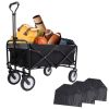 360lbs Collapsible Foldable Wagon Cart with strapping system