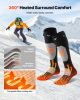 Heated Socks, X-Large Size, 5000mAh Battery Rechargeable Heating Socks with 4 Heating Levels, Electric Heated Sock with APP Control for Men Women