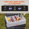 VEVOR Car Refrigerator, 12 Volt Car/Boat Refrigerator/Freezer, 48 QT/45 L Dual Zone Portable Freezer, -4-50 Fahrenheit Adjustable Range