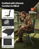 VEVOR Hunting Chair, 360° Silent Swivel, Foldable Portable Blind Chair, Heavy-Duty Steel Frame Ground Stool Seat,with Seat Cover, Anti-Sink Feet