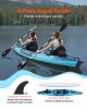 Inflatable Kayak, 2-Person Inflatable Recreational Kayak 700LBS Capacity, Leak & Puncture-Resistant with Padded Seat, PVC Drop-Stitch Floor, 2 Paddles