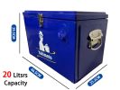 Yakimoto 20L Insulated Cooler Box With 4-Day Ice Retention, Portable Ice Chest -Reflex Blue, 35 Can Capacity