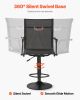 VEVOR Hunting Chair, 360° Silent Swivel, Lightweight Blind Chair, Heavy-Duty Steel Frame Ground Stool Seat, with Padded Armrests, Height Adjustable
