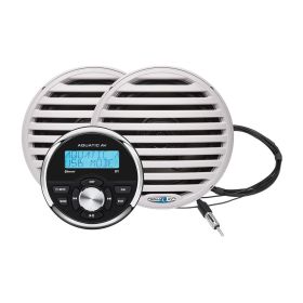 Aquatic AV GP1 Gauge Stereo &amp; Economy 6.5" Speakers (Option: White (Pair))