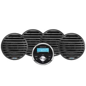 Aquatic AV Economy Gauge Stereo/Speakers Kit (Option: Black)
