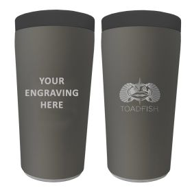Toadfish Custom Engraved Non (Option: Tipping Can Cooler 2.0  Graphite (MINIMUM ORDER QUANTITY OF 25))
