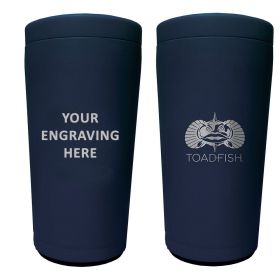 Toadfish Custom Engraved Non (Option: Tipping Can Cooler 2.0  Navy (MINIMUM ORDER QUANTITY OF 25))