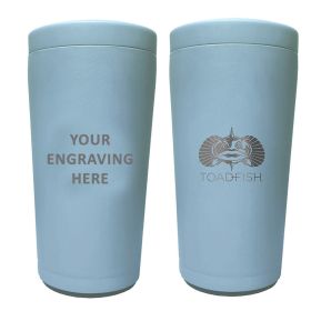Toadfish Custom Engraved Non (Option: Tipping Can Cooler 2.0  Light Blue (MINIMUM ORDER QUANTITY OF 25))