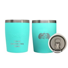 Toadfish Custom Engraved Non (Option: Tipping 10oz Rocks Tumbler  Teal (MINIMUM ORDER QUANTITY OF 25))