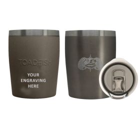 Toadfish Custom Engraved Non (Option: Tipping 10oz Rocks Tumbler  Graphite (MINIMUM ORDER QUANTITY OF 25))