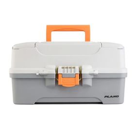 Plano Three (Option: Tray Tackle Box  Light Grey/Dark Grey)
