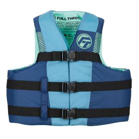Full Throttle Adult Nylon Life Jacket (Option: S/M  Blue/Black)