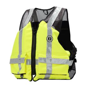 Mustang Industrial Mesh Vest (Option: HiVis Fluorescent Yellow Green  Small/Medium)