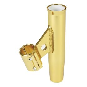 Lee's Clamp (Option: On Rod Holder  Gold Aluminum  Vertical Mount  Fits 1.050" O.D. Pipe)