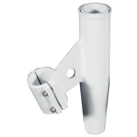 Lee's Clamp (Option: On Rod Holder  White Aluminum  Vertical Mount  Fits 1.900" O.D. Pipe)