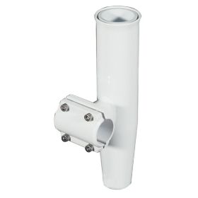 Lee's Clamp (Option: On Rod Holder  White Aluminum  Horizontal Mount  Fits 1.315" O.D. Pipe)