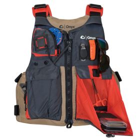 Onyx Kayak Fishing Vest (Option: Adult Oversized  Tan/Grey)
