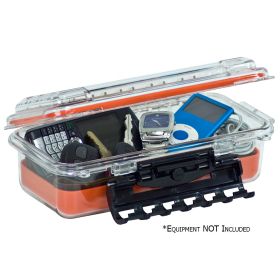 Plano Waterproof Polycarbonate Storage Box (Option: 3500 Size  Orange/Clear)