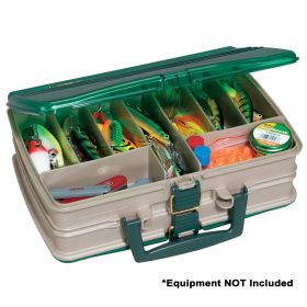 Plano Double (Option: Sided 20Compartment Satchel  Sandstone/Green)