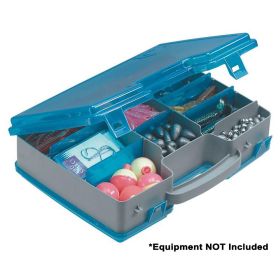 Plano Double (Option: Sided Adjustable Tackle Organizer Large  Silver/Blue)