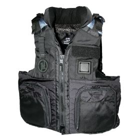 First Watch AV (Option: 800 Four Pocket Flotation Vest  Black  Small to Medium)