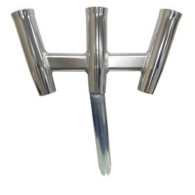 Tigress GS Trident Rod Holder (Option: Bent Butt  Polished Aluminum)
