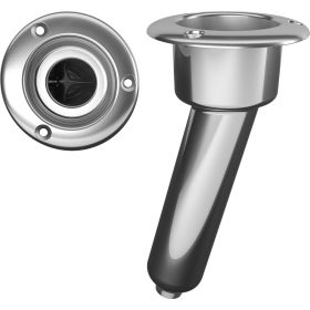 Mate Series Stainless Steel 15&deg; Rod &amp; Cup Holder (Option: Drain  Round Top)